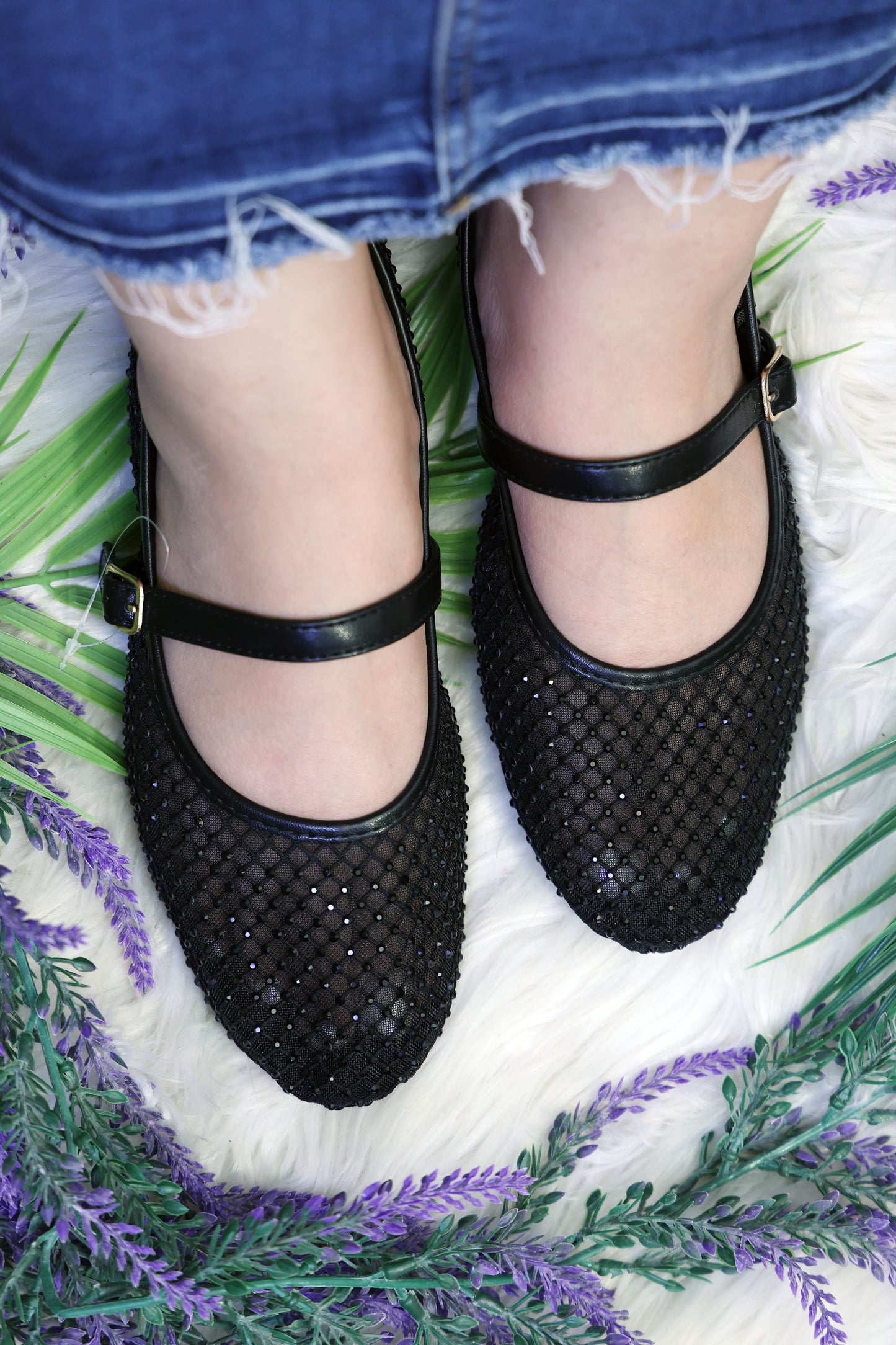 Mesh Black Espadrilles TT108