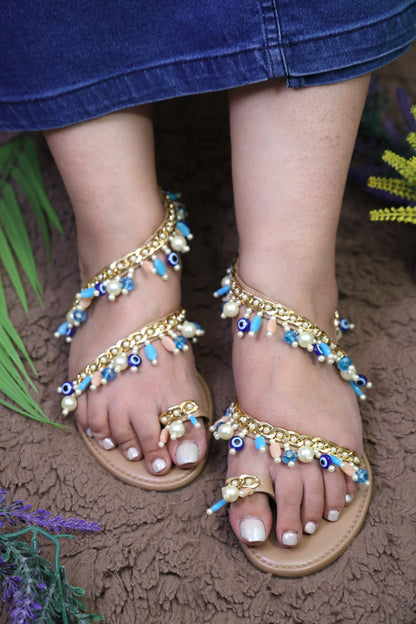 Evil Eye Anklet Flats TT61