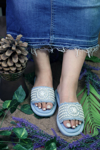 Denim Pearl Flower TT132