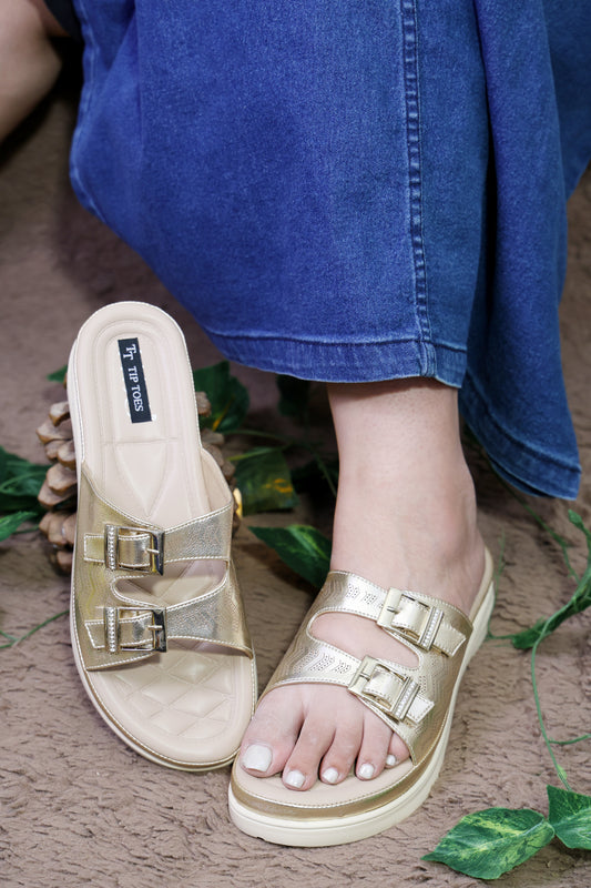 Golden Double Buckle Comforter TT144