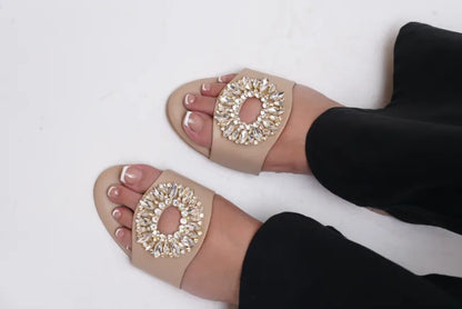 Crystal Bloom Nude Flat TT16