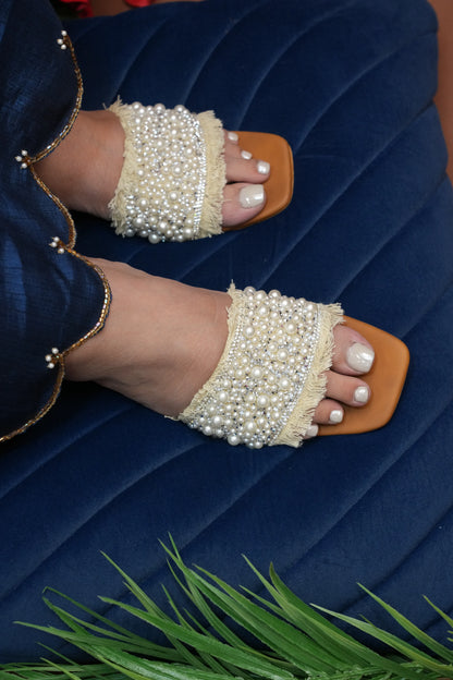 White Pearl Heels TT53