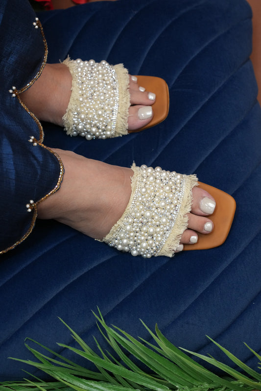 White Pearl Heels TT53