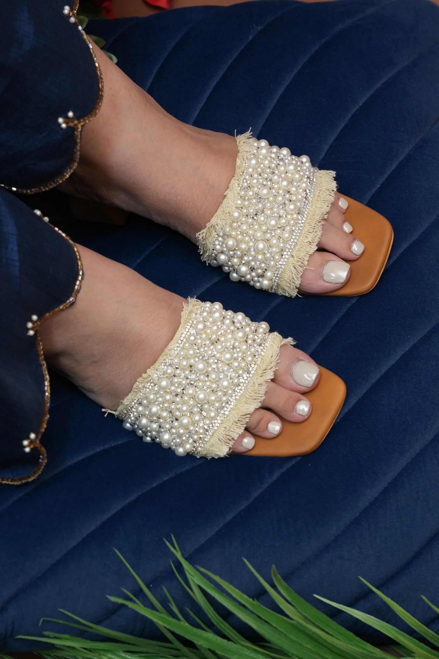 White Pearl Heels TT53