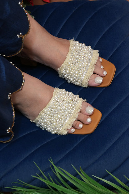 White Pearl Heels TT53