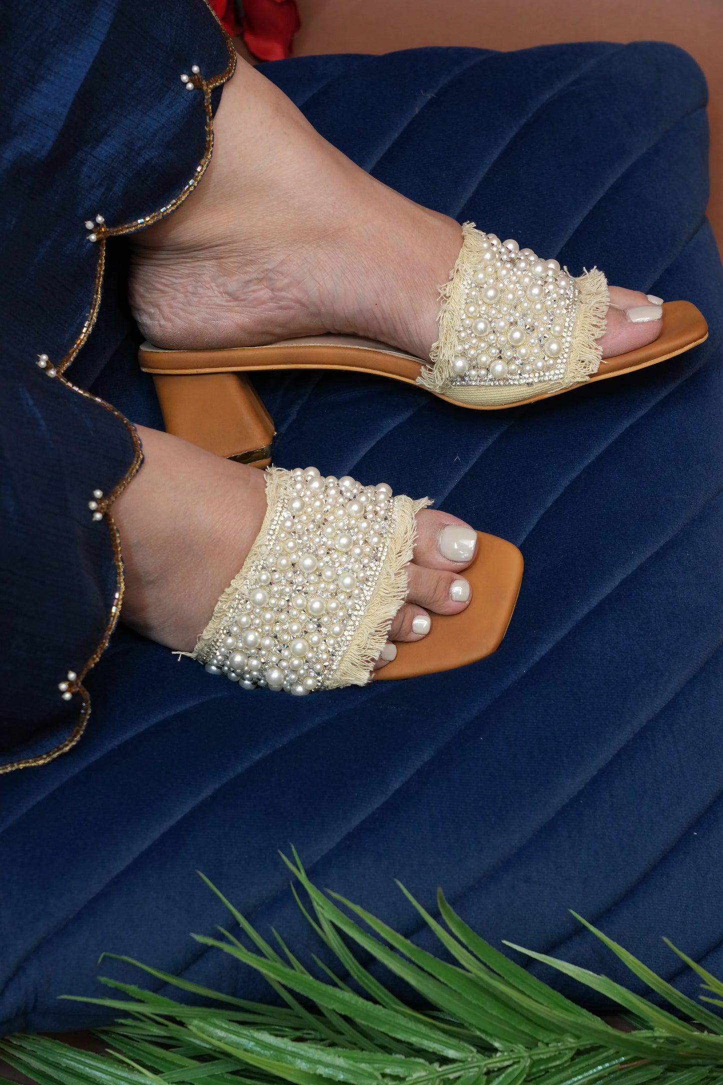 White Pearl Heels TT53