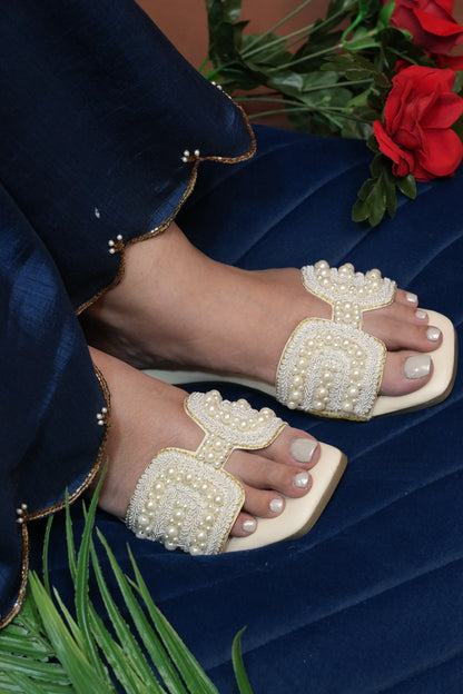 Embroidered Pearl Slip-ons TT59