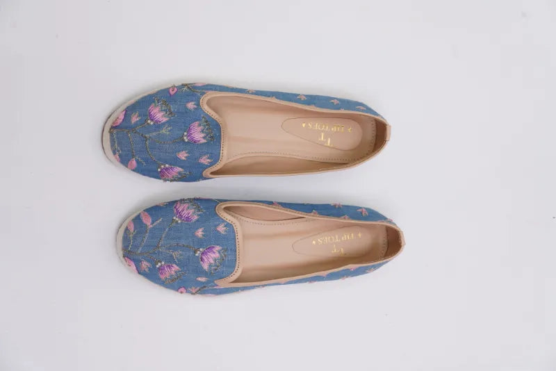 Blue Bloom Slip-Ons TT47