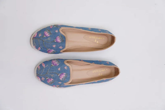 Blue Bloom Slip-Ons TT47