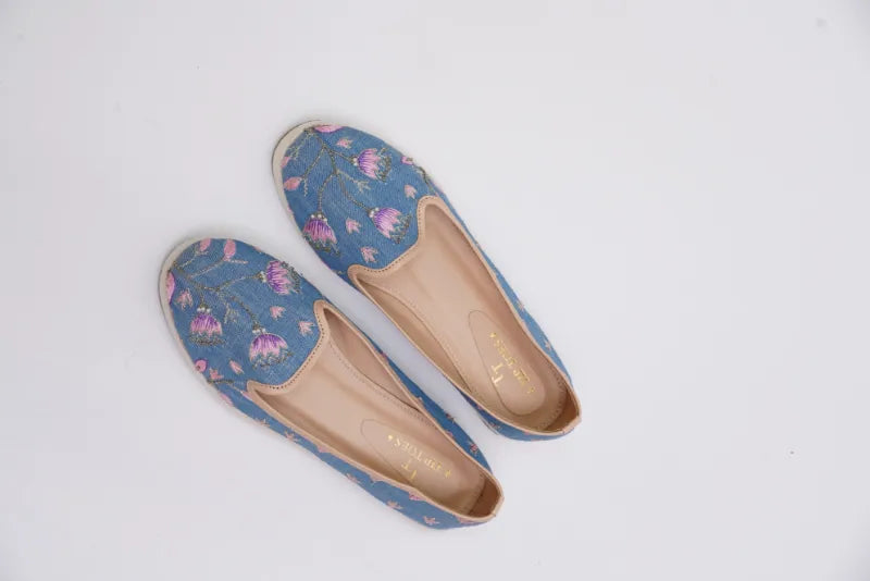 Blue Bloom Slip-Ons TT47