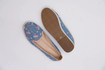 Blue Bloom Slip-Ons TT47