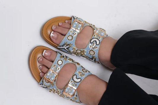 Grey Petal Pop Comfy Sandals TT81