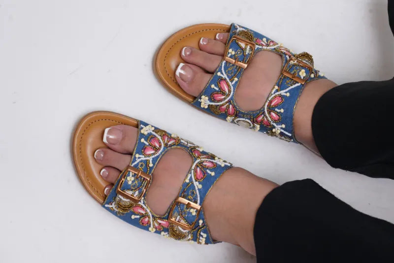 Purple Petal Pop Comfy Sandals TT80