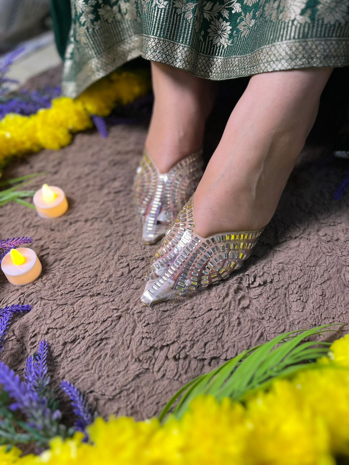 Transparent Silver Heels TT152