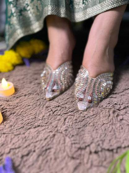 Transparent Silver Heels TT152