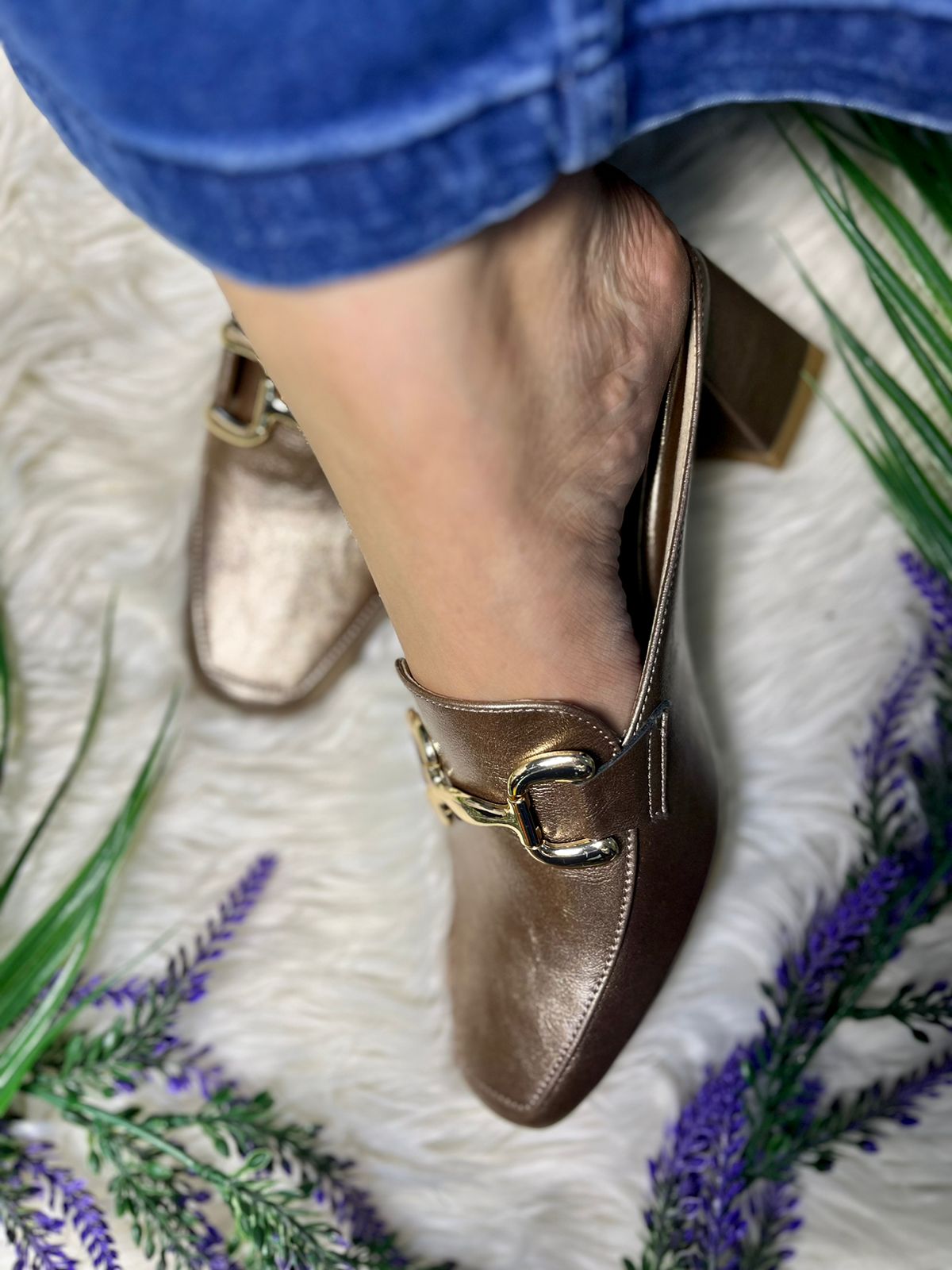 Antique Buckle Mules TT160