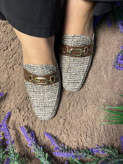 Elegant White Mules TT162