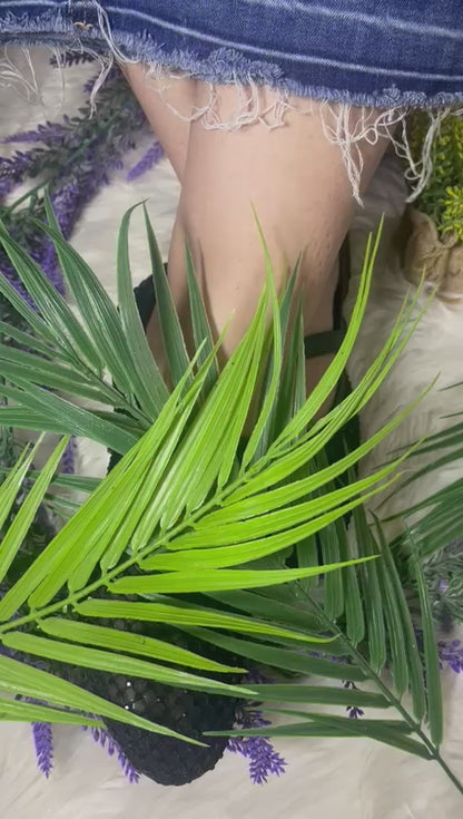 Mesh Black Espadrilles TT108